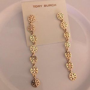 Tory Burch Long LOGO Earrings